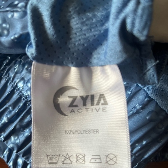 ZYIA‎ Blued Steele Bubbles High Rise Bomber Shorts - Picture 3 of 4